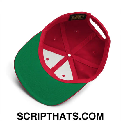 Edgar OG Old English Snapback Hat Red