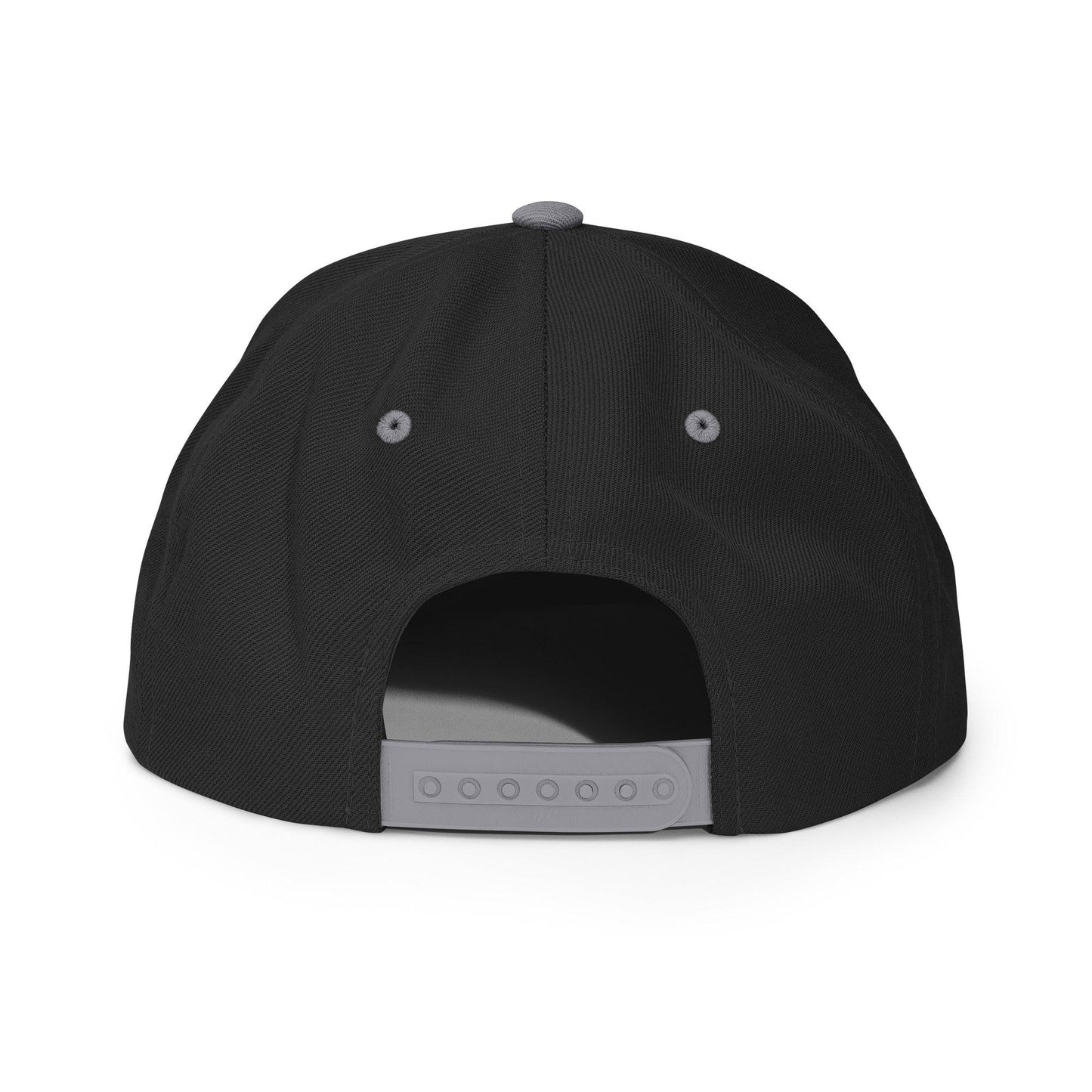 Edgar OG Old English Snapback Hat Black Silver