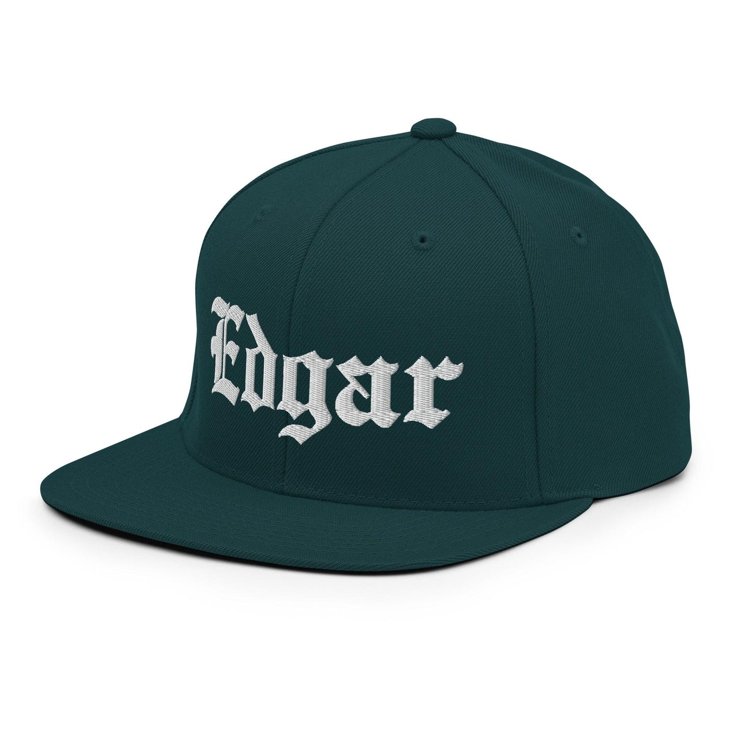 Edgar OG Old English Snapback Hat Spruce