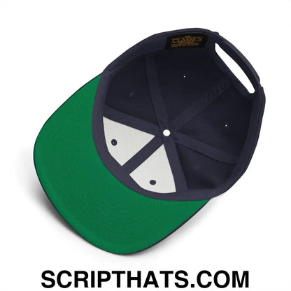 Edgar OG Old English Snapback Hat Navy