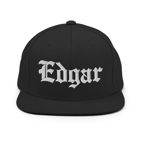 Edgar OG Old English Snapback Hat Black