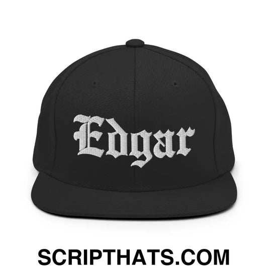 Edgar OG Old English Snapback Hat Black