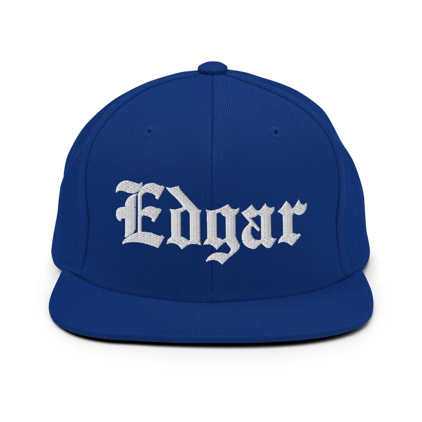 Edgar OG Old English Snapback Hat Royal Blue