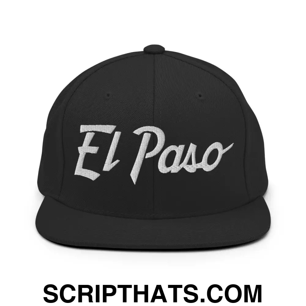 El Paso Script Snapback Hat Black