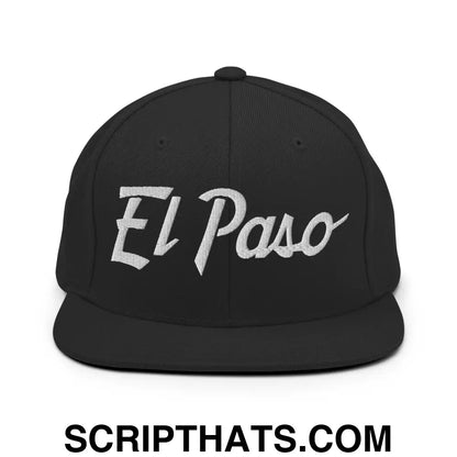 El Paso Script Snapback Hat Black