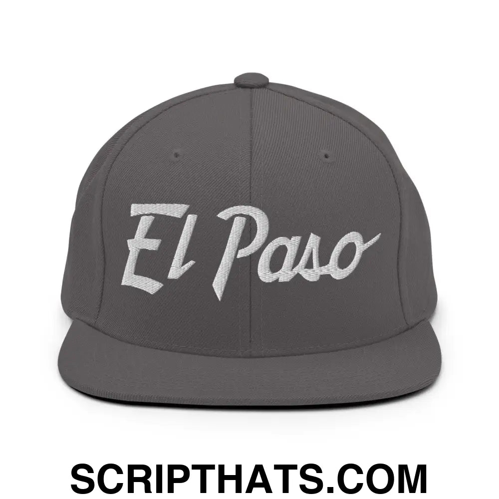 El Paso Script Snapback Hat Dark Grey