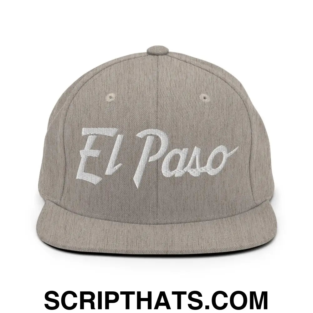 El Paso Script Snapback Hat Heather Grey