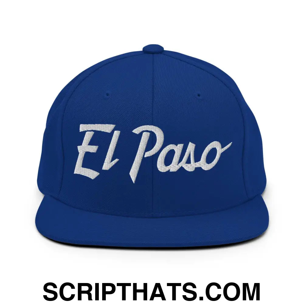 El Paso Script Snapback Hat Royal Blue