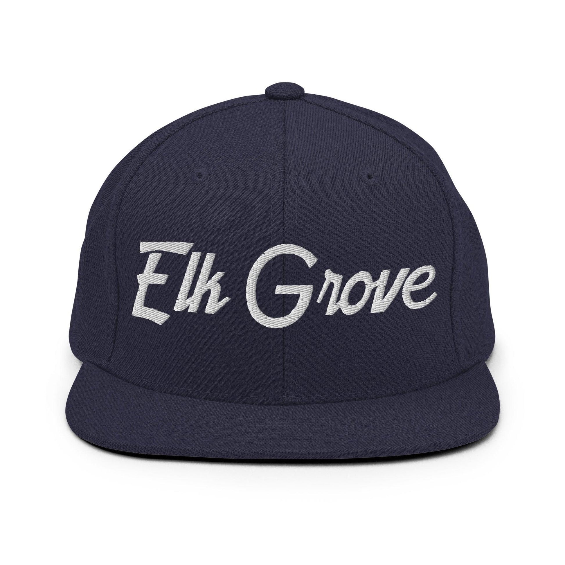 Elk Grove Script Snapback Hat Navy