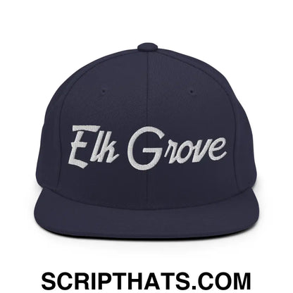 Elk Grove Script Snapback Hat Navy