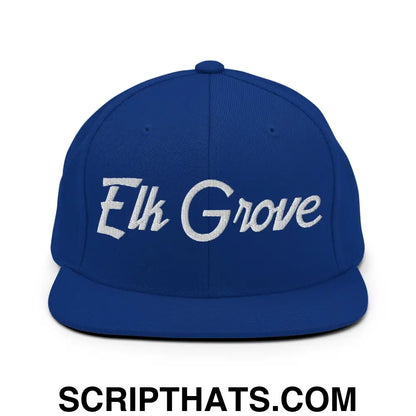 Elk Grove Script Snapback Hat Royal Blue