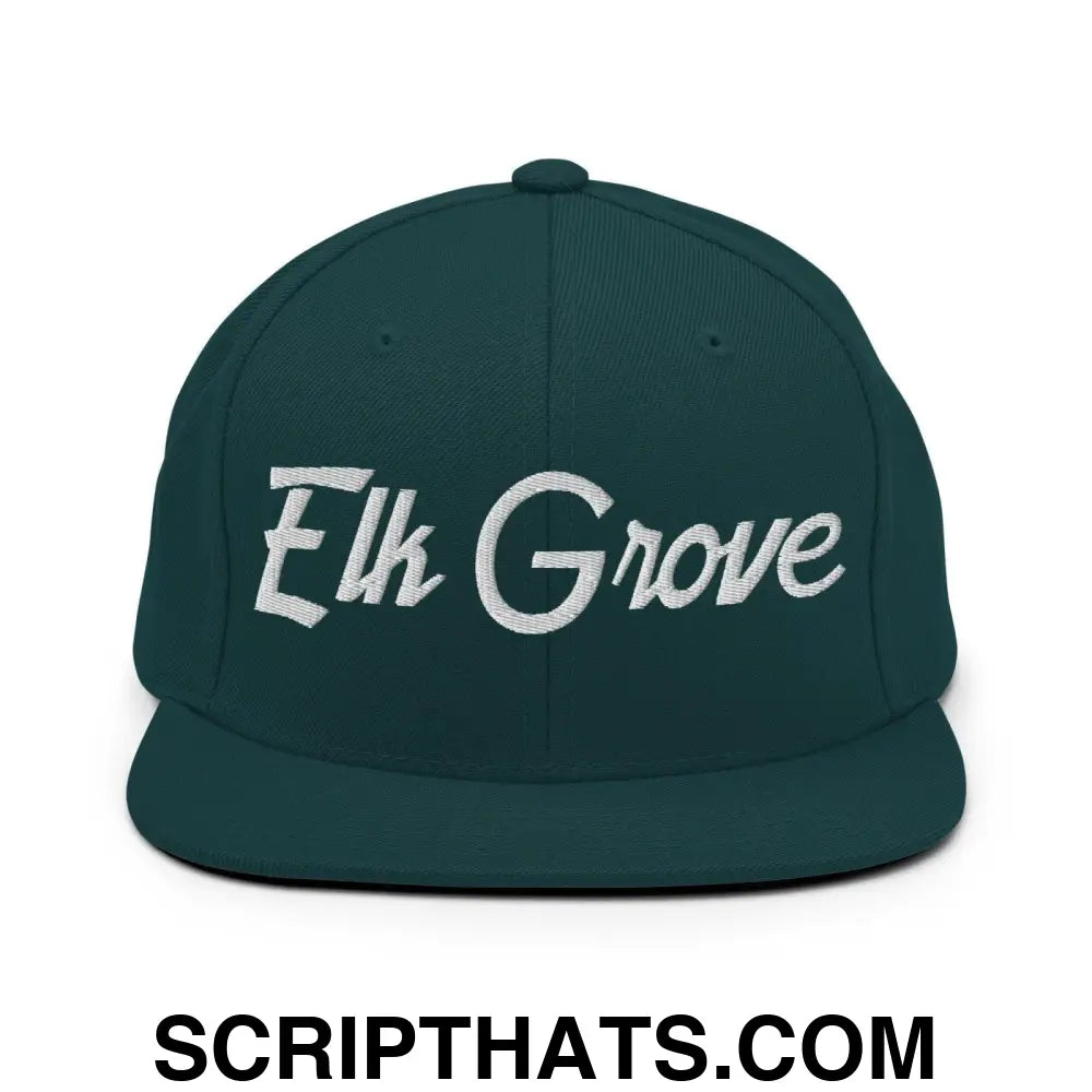 Elk Grove Script Snapback Hat Spruce