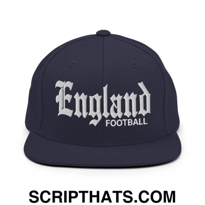 England Football Soccer OG Old English Snapback Hat Navy