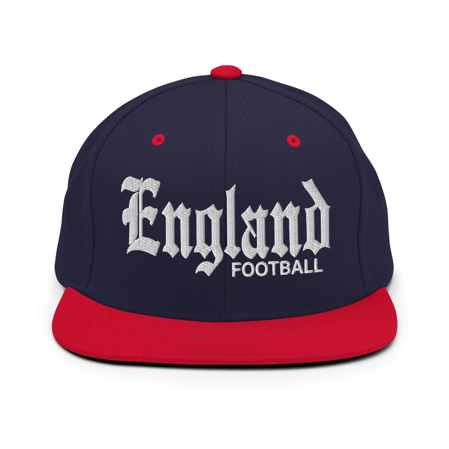 England Football Soccer OG Old English Snapback Hat Navy Red