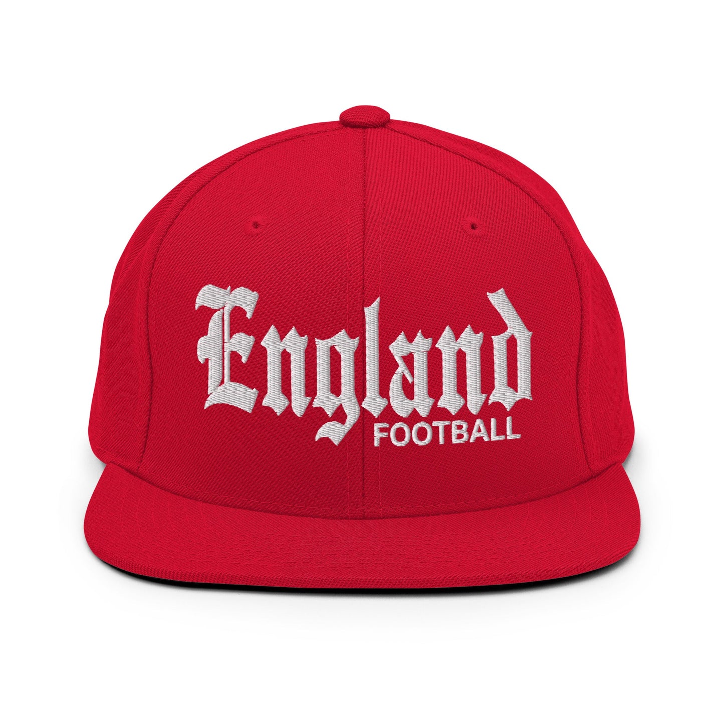 England Football Soccer OG Old English Snapback Hat Red