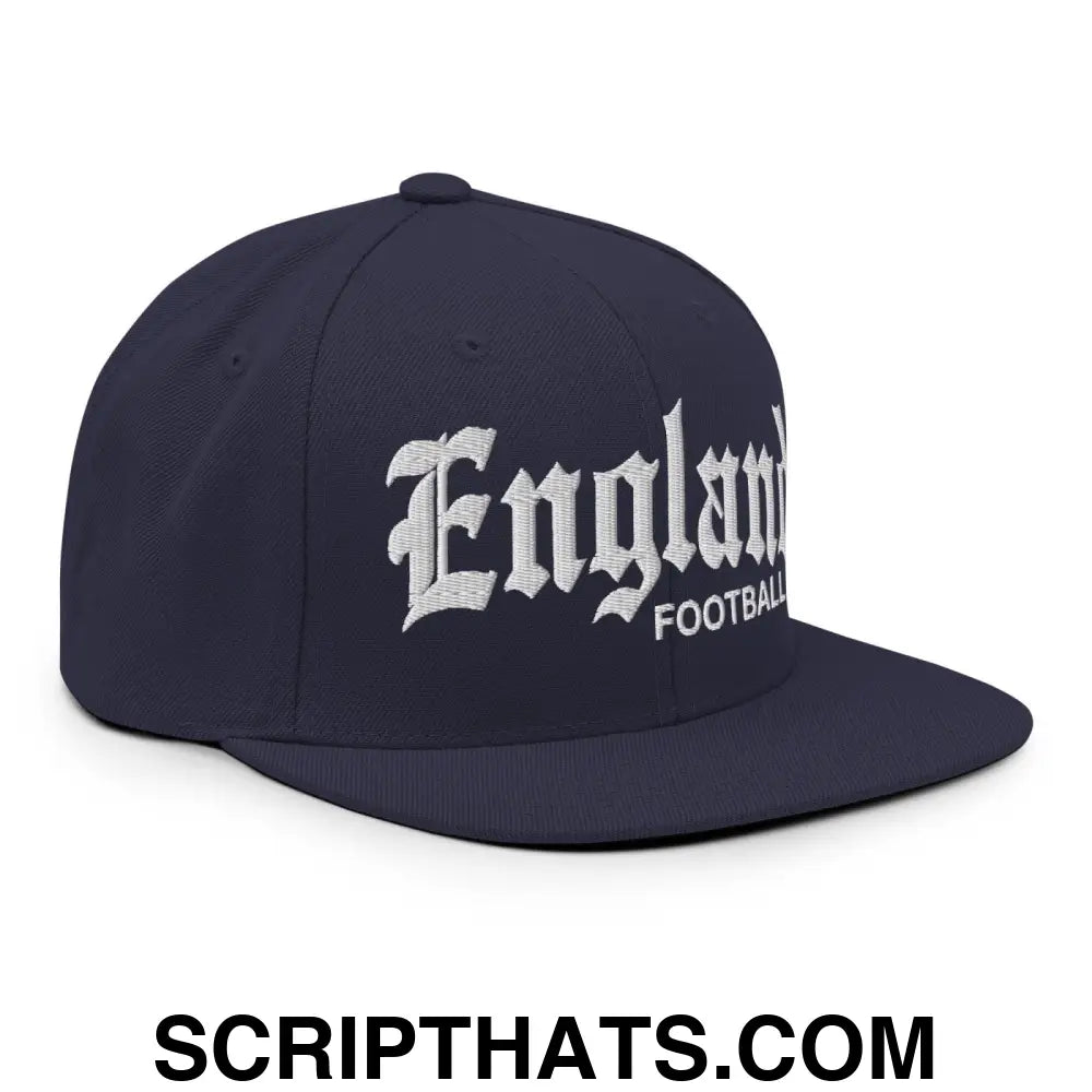 England Football Soccer Old English OG Snapback Hat Navy