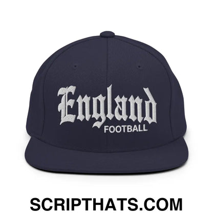 England Football Soccer Old English OG Snapback Hat Navy