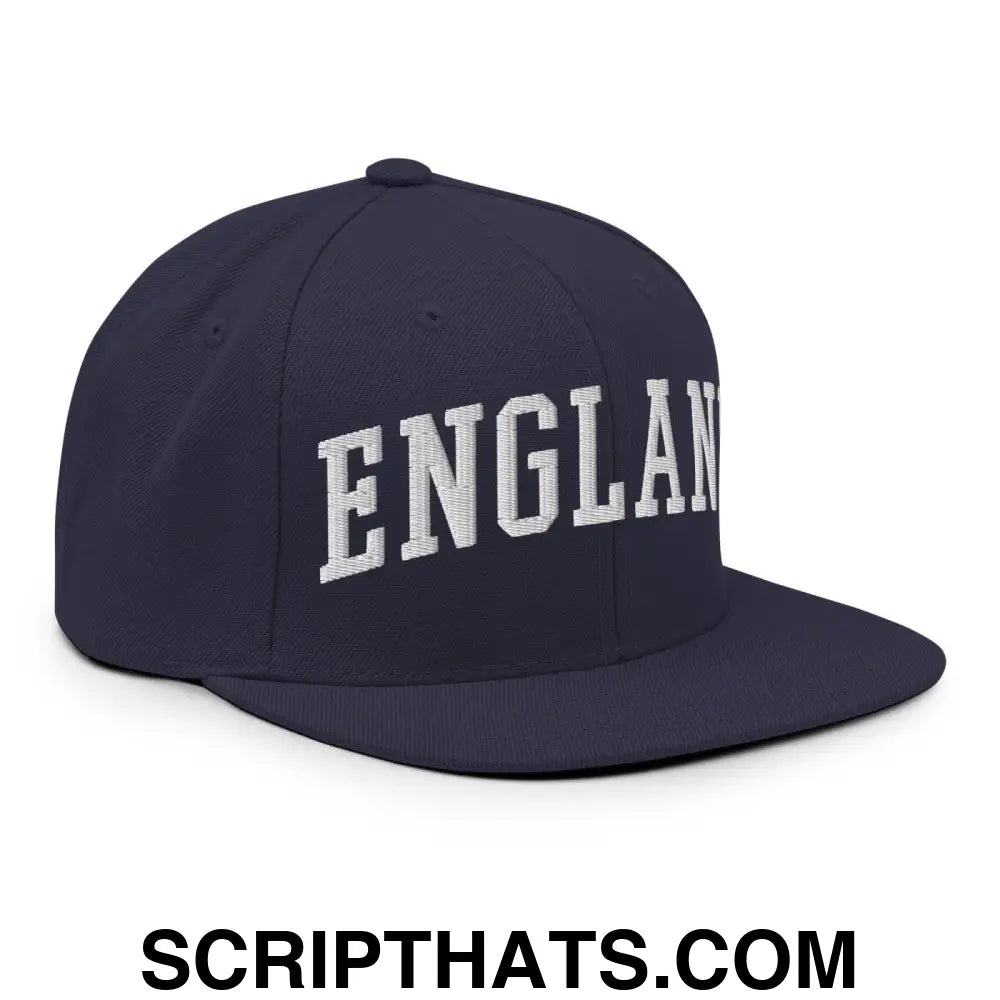 England Letterman Varsity Block Snapback Hat Navy