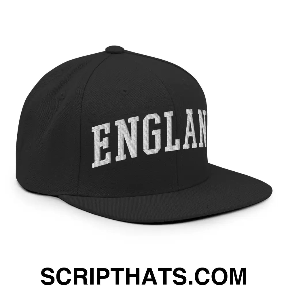 England Letterman Varsity Block Snapback Hat Black