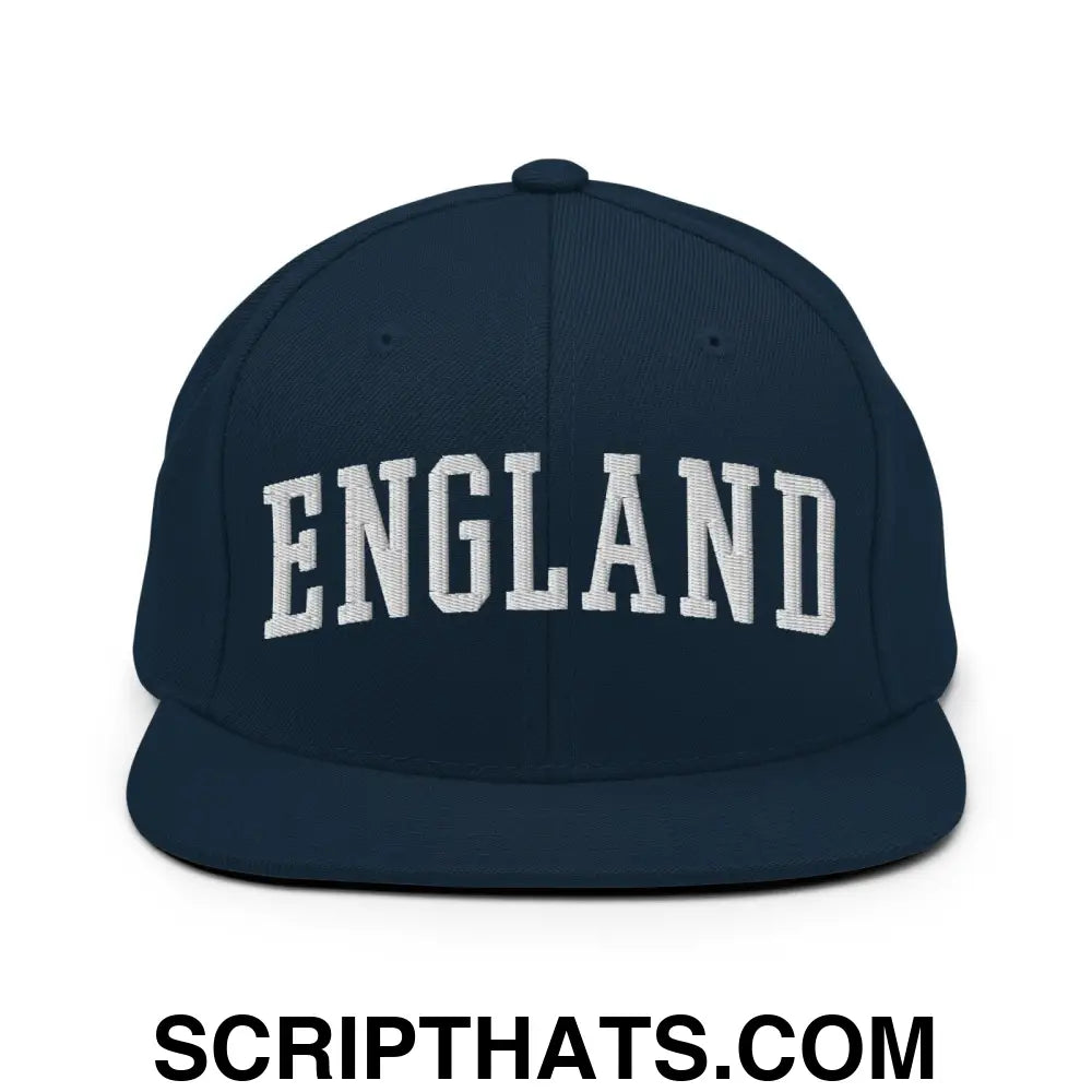 England Letterman Varsity Block Snapback Hat Dark Navy