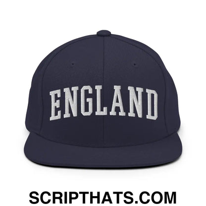 England Letterman Varsity Block Snapback Hat Navy