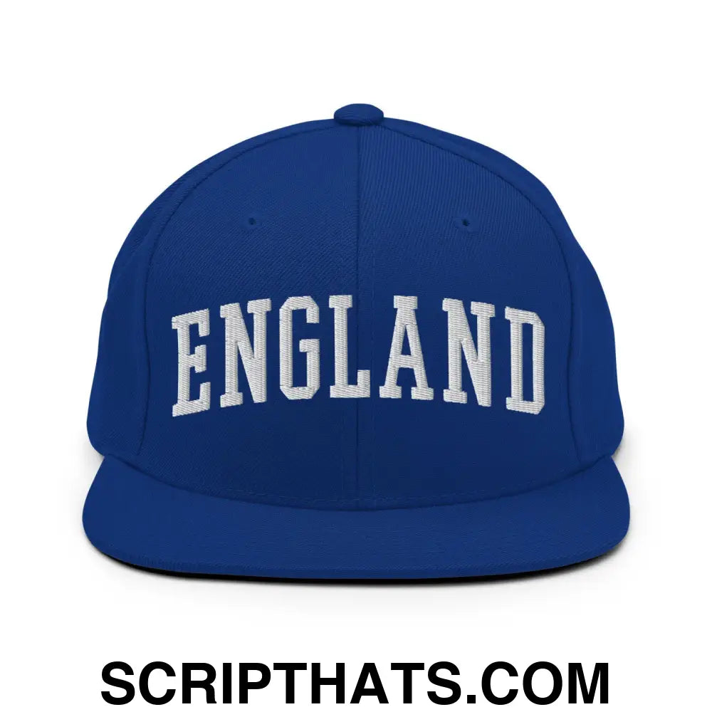 England Letterman Varsity Block Snapback Hat Royal Blue