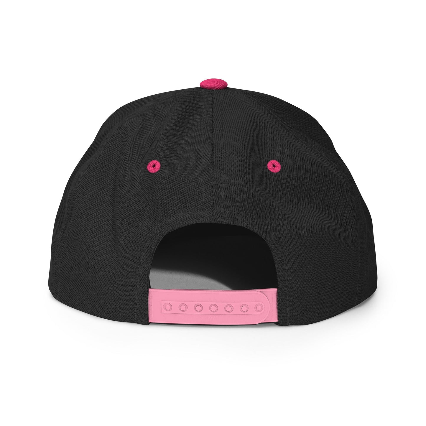 England OG Old English Snapback Hat Black Neon Pink