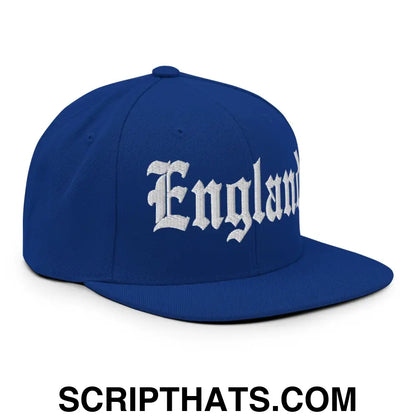 England OG Old English Snapback Hat Royal Blue