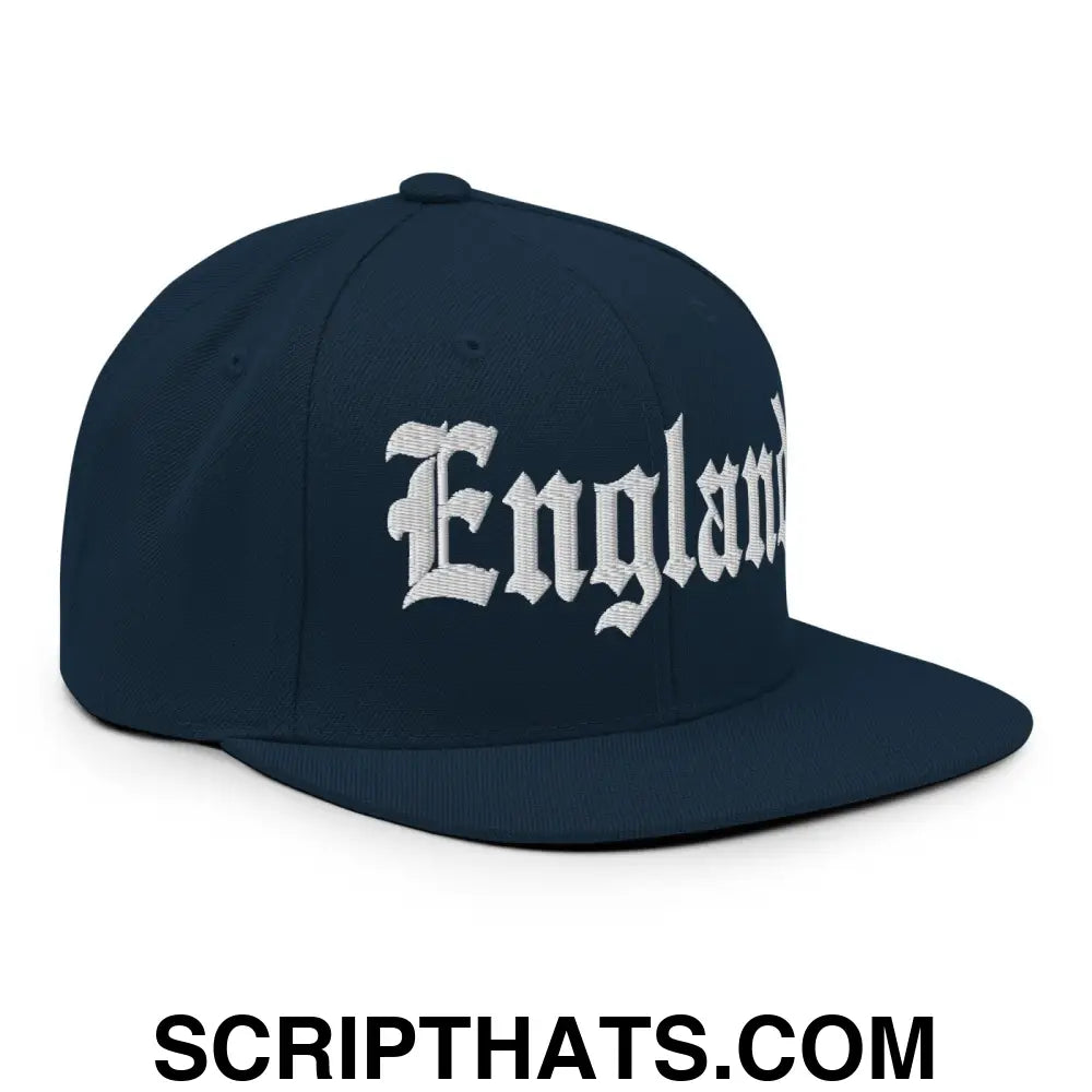 England OG Old English Snapback Hat Dark Navy