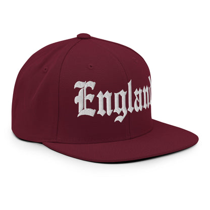 England OG Old English Snapback Hat Maroon