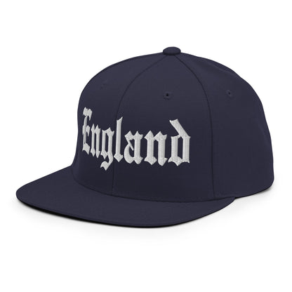 England OG Old English Snapback Hat Navy