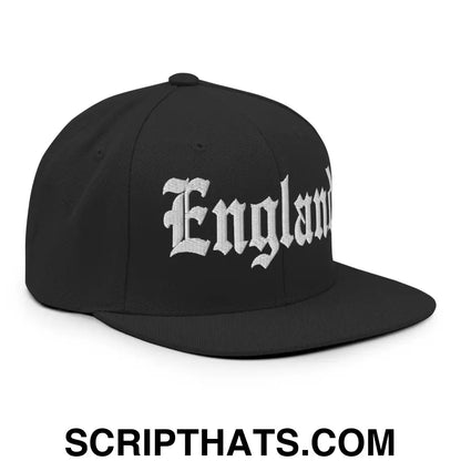 England OG Old English Snapback Hat Black