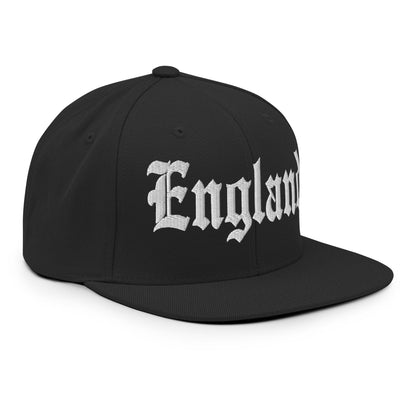 England OG Old English Snapback Hat Black