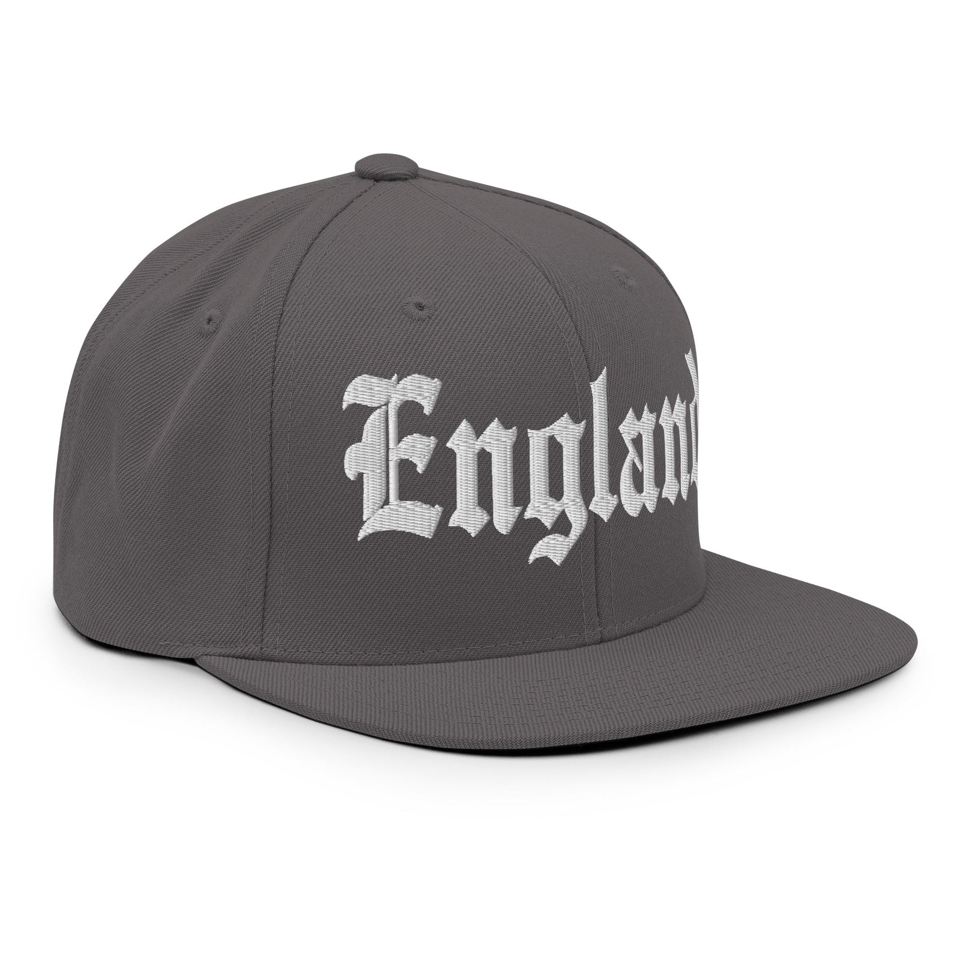 England OG Old English Snapback Hat Dark Grey