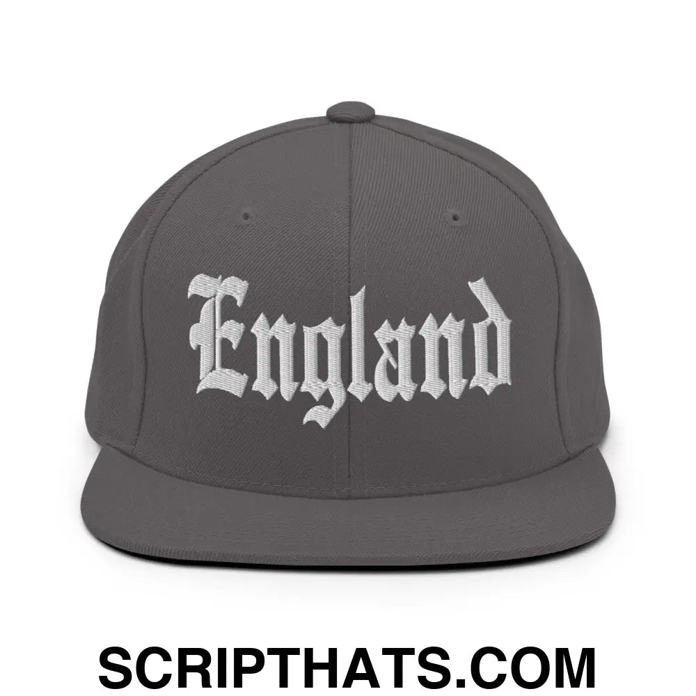 England OG Old English Snapback Hat Dark Grey