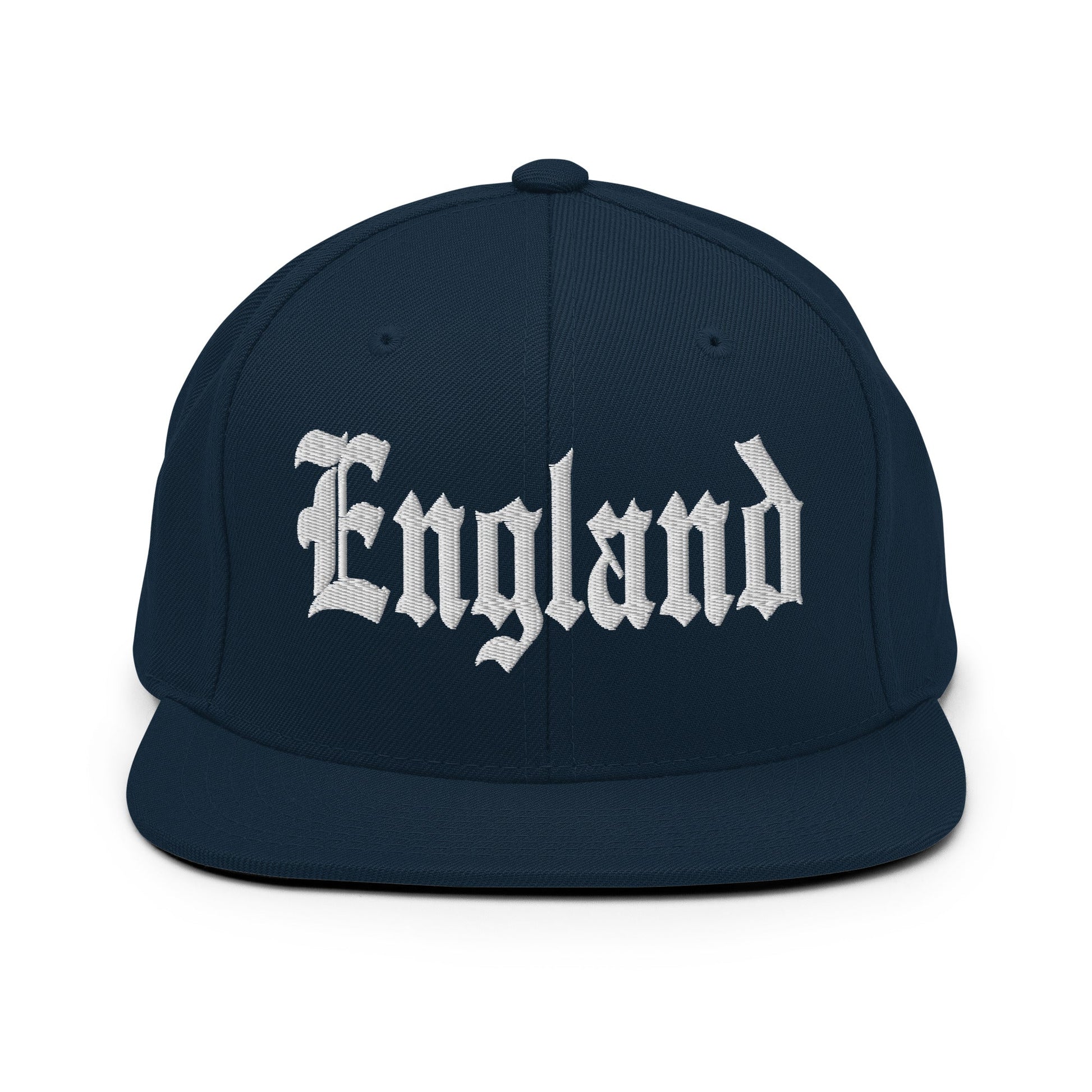 England OG Old English Snapback Hat Dark Navy