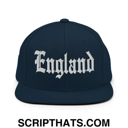 England OG Old English Snapback Hat Dark Navy