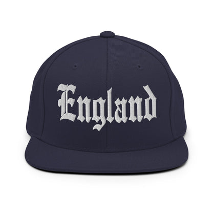 England OG Old English Snapback Hat Navy