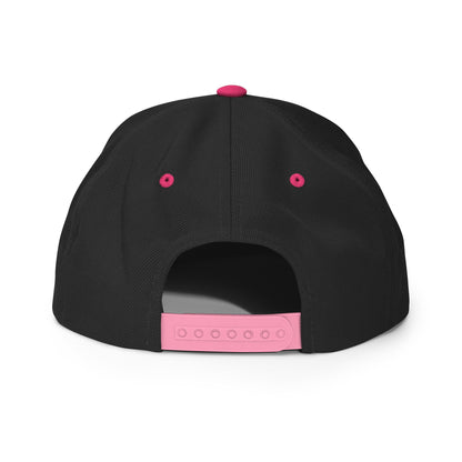 England Old English OG Snapback Hat Black Neon Pink