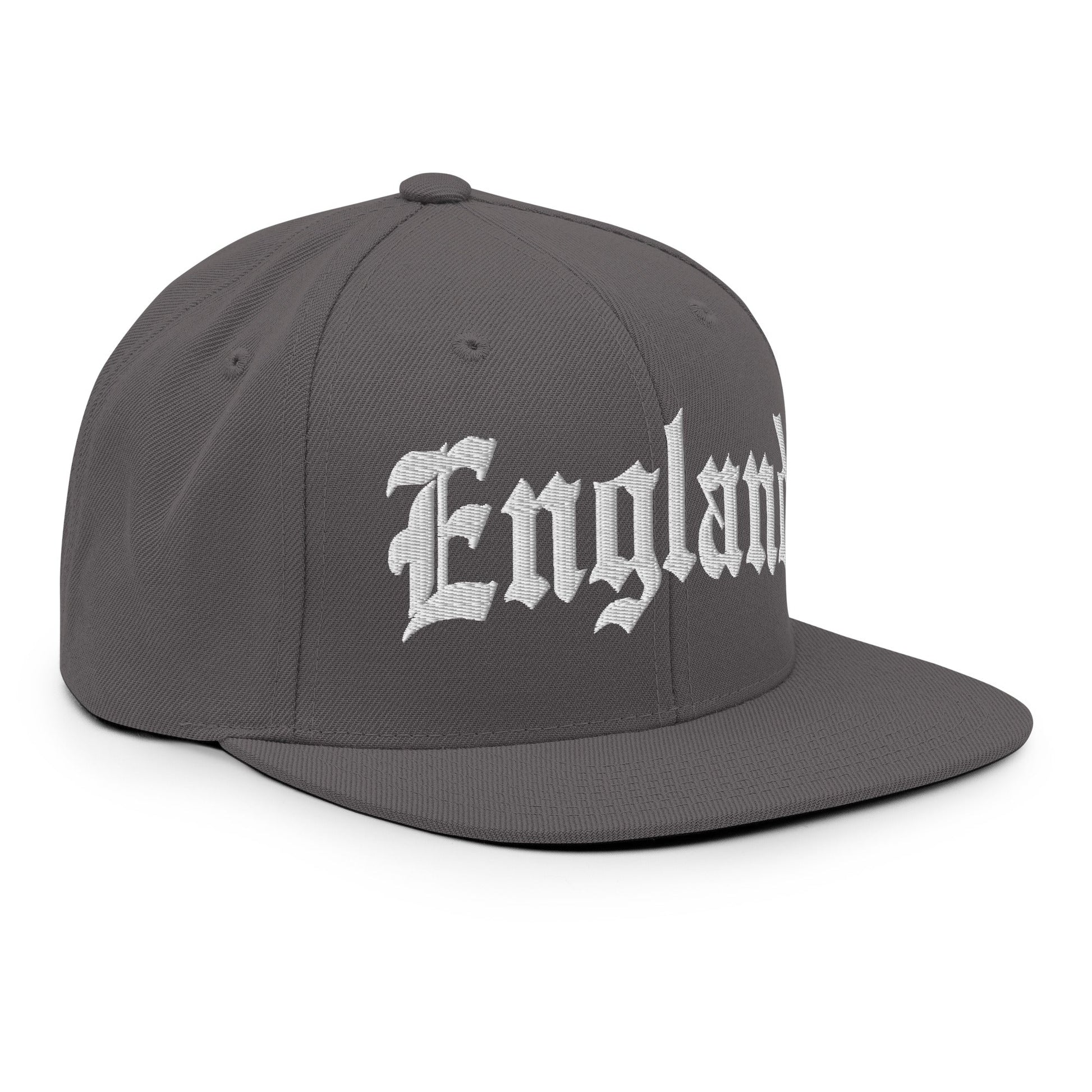 England Old English OG Snapback Hat Dark Grey