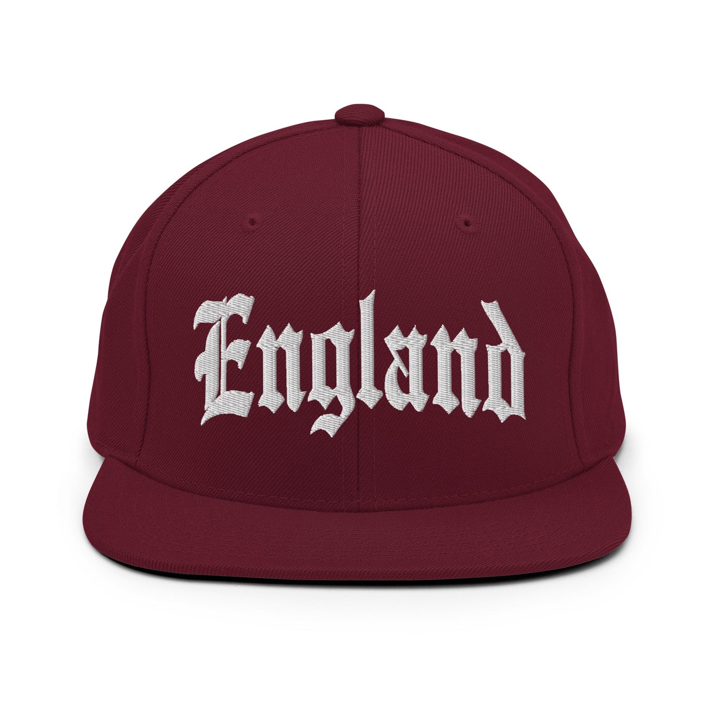 England Old English OG Snapback Hat Maroon