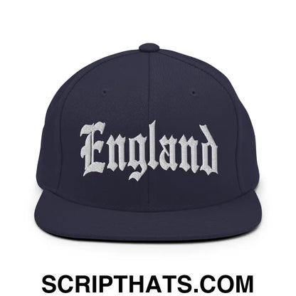 England Old English OG Snapback Hat Navy