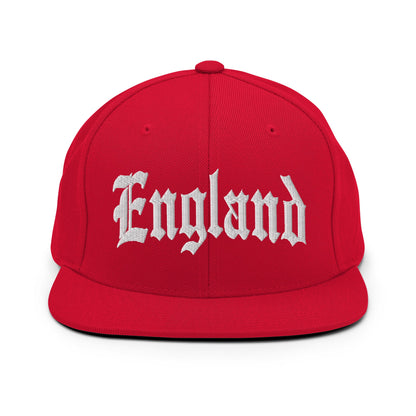 England Old English OG Snapback Hat Red