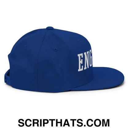 England Varsity Letterman Block Snapback Hat Royal Blue