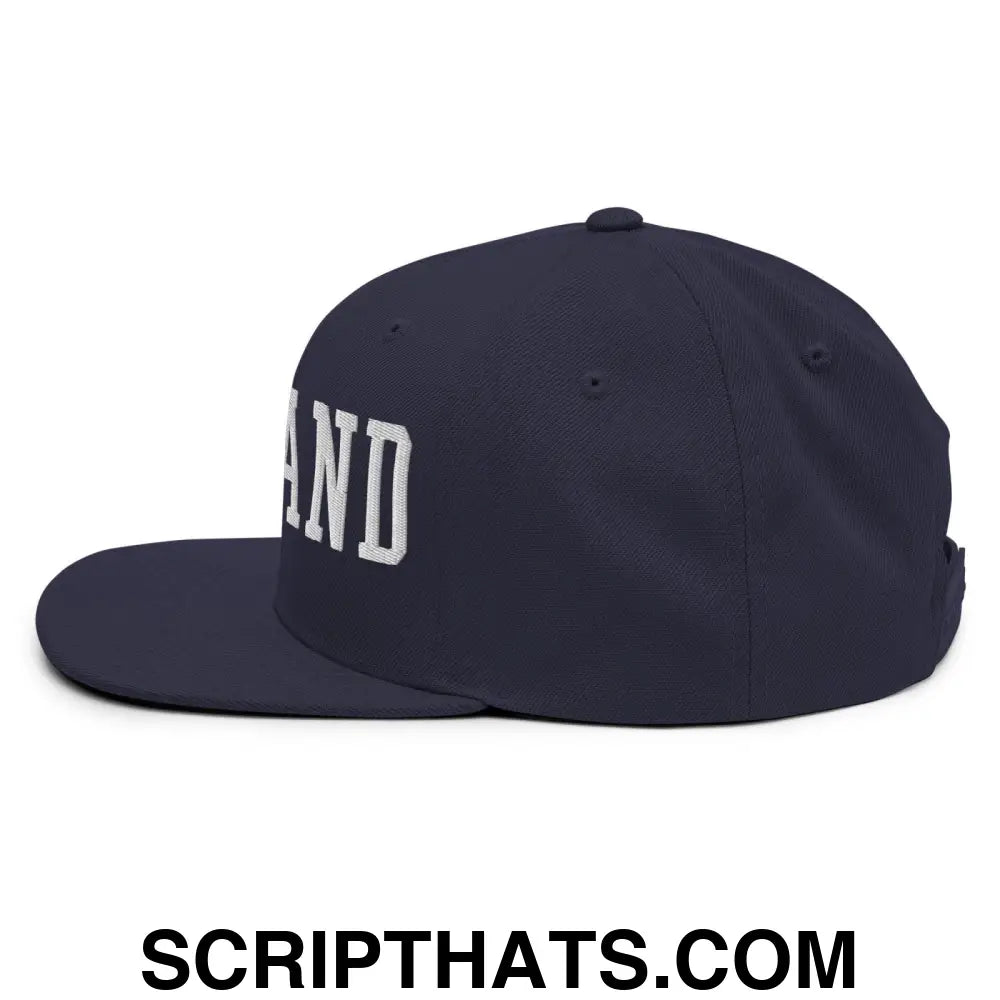 England Varsity Letterman Block Snapback Hat Navy