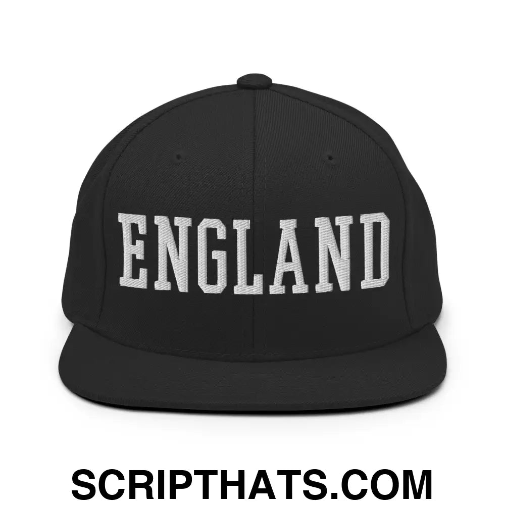 England Varsity Letterman Block Snapback Hat Black