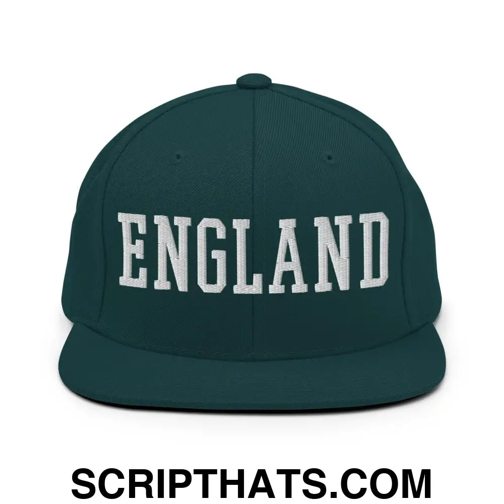 England Varsity Letterman Block Snapback Hat Spruce