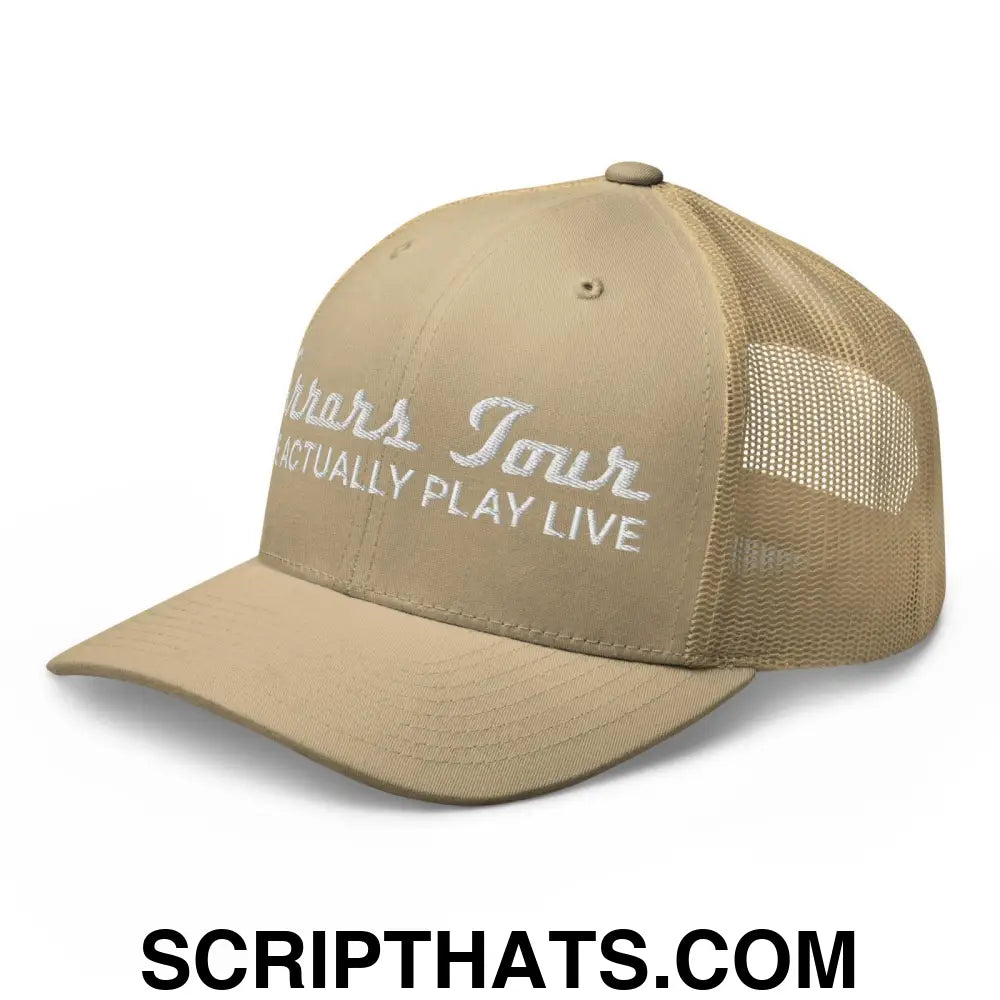 Errors Tour We Actually Play Live Retro Trucker Hat Khaki