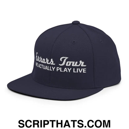 Errors Tour We Actually Play Live Snapback Hat Navy