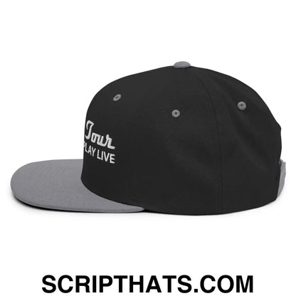 Errors Tour We Actually Play Live Snapback Hat Black Silver